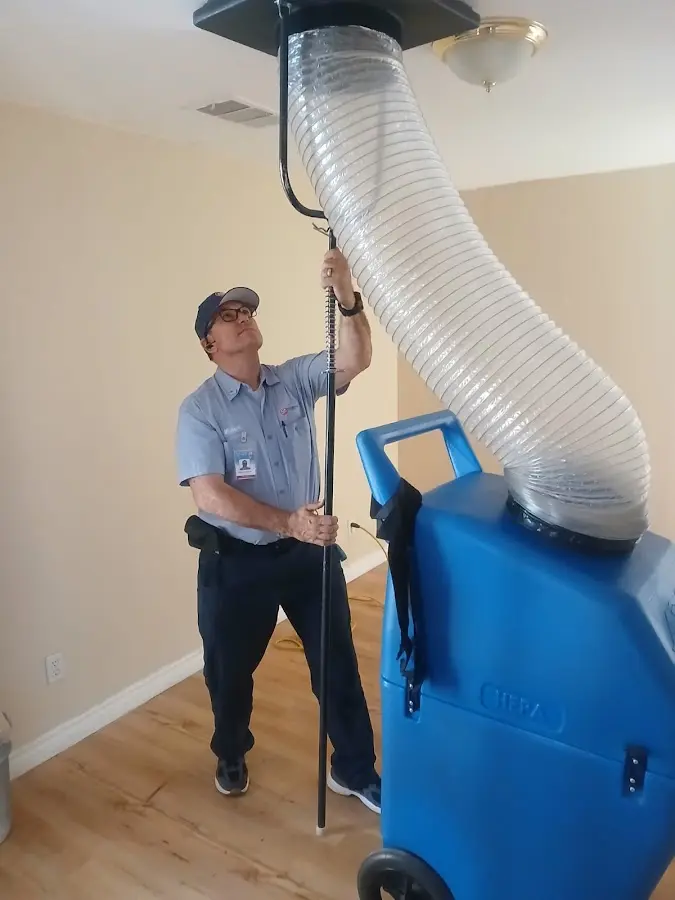 Mini Split Installation technician using HEPA equipment in Kaukauna